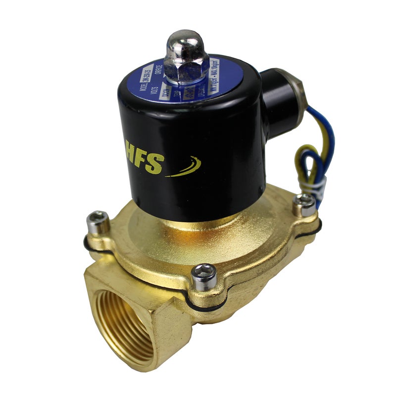 HFS(R) Electric Solenoid Valve Copper Normally Closed for Water Air Gas (12V DC 1IN NPT) - Image 3